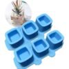 3 Cups Love Ice Tray Silicone Mold Succulent Plaster Mold, Random Color Delivery