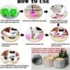 3 Cups Love Ice Tray Silicone Mold Succulent Plaster Mold, Random Color Delivery