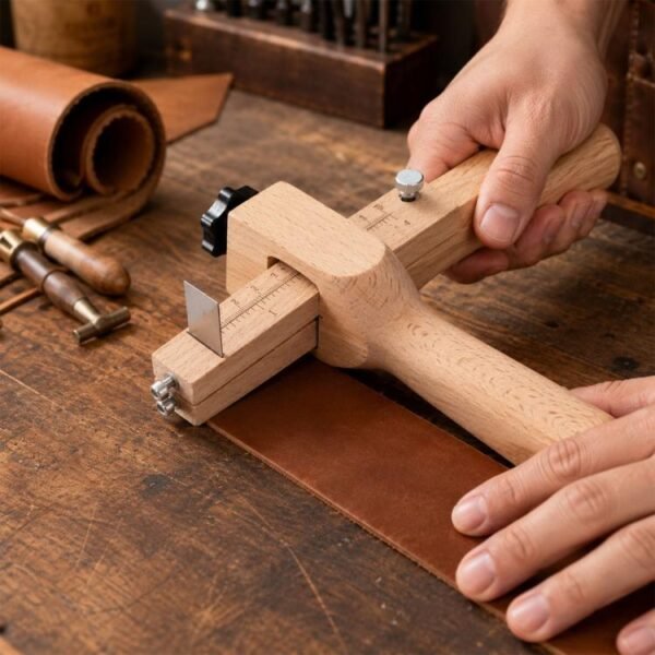 Thickness Adjustable Leather Belt Cutting Wood Handle Cutter
