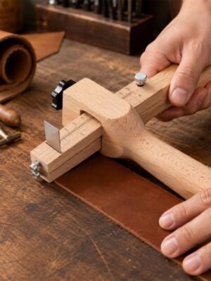 Thickness Adjustable Leather Belt Cutting Wood Handle Cutter