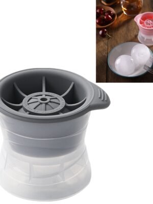 Home Spherical Ice Lattice Whisky Wine Ice Cube Maker Silicone Trays Mold with Cover