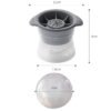 Home Spherical Ice Lattice Whisky Wine Ice Cube Maker Silicone Trays Mold with Cover