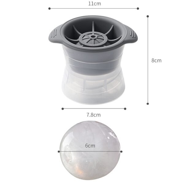 Home Spherical Ice Lattice Whisky Wine Ice Cube Maker Silicone Trays Mold with Cover