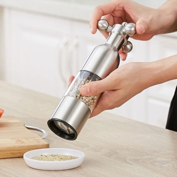 MICLAN Stainless Steel 304 Rudder Shape Grinder Pepper Grinding Machine, Size : L