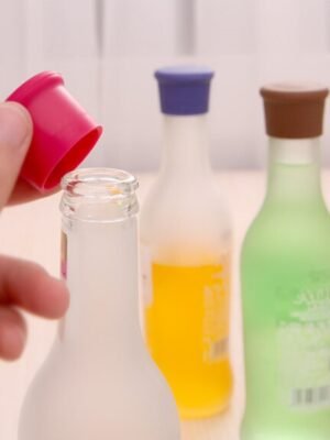 10 PCS Candy Color Silicone Wine Beer Condiments Bottle Stopper Random Color Delivery