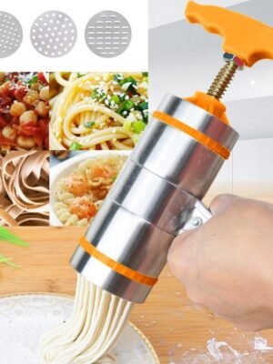 3 Molds Household Manually Small Stainless Steel Pressing Style Handhold Noodle Machine, 3 Molds