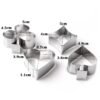 3 Sets Stainless Steel Poker Cookie Mold Playing Cards Cake Fondant Mold Spade Heart Biscuit Cutter