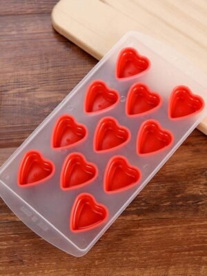 Love Shaped Silicon Ice Cube Tray / Ice Mold Random Color
