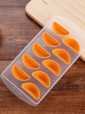 Orange Shaped Silicon Ice Cube Tray / Ice Mold Random Color