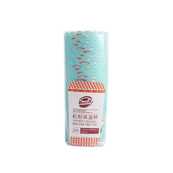 24pcs / Pack Round Lamination Cake Cup Muffin Cases Chocolate Cupcake Liner Baking Cup, Size: 7 x 6  x 5.5cm, Random Color Delivery
