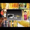 Stainless Steel Electric Tornado Potato Tower Crane, EU Plug