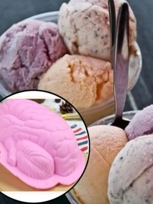 Human Brain Shape Silicone Baking Halloween Cake Mold Pudding Dessert Mold, Brain Shape