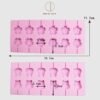 12-Capacity DIY Silicone Chocolate Molds(Lollipop Shape), Cherry Blossoms Shape, Cow Shape, Lollipop Shape