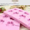 12-Capacity DIY Silicone Chocolate Molds(Lollipop Shape), Cherry Blossoms Shape, Cow Shape, Lollipop Shape