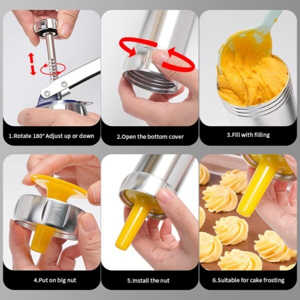 Multifunctional  Household Cookie Biscuit Machine Tool Mold Decorating Mounted DIY Baking with 20 Moulds & 4 Nozzles, Multi-function silver, Multi-function Green
