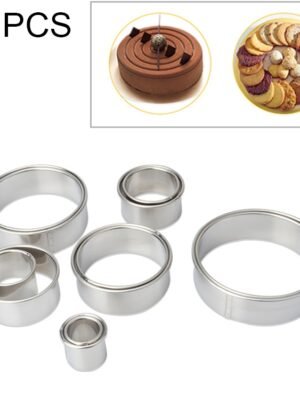 12 PCS / Set Stainless Steel Round Shape Cutting Mould Mousse Cake Doughnut Baking Tools