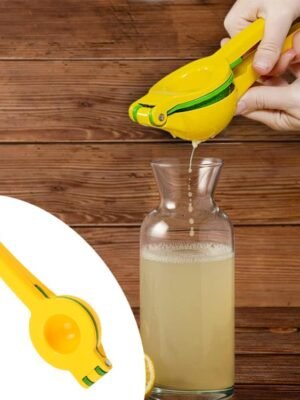 LsCook Aluminum Alloy Manual Dual Layers Lemon Juicer, Random Color Delivery