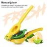 LsCook Aluminum Alloy Manual Dual Layers Lemon Juicer, Random Color Delivery