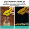 LsCook Aluminum Alloy Manual Dual Layers Lemon Juicer, Random Color Delivery