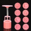 DIY Fondant Cake Mold Biscuit Cookie Cutters Baking Tools with 8 PCS Round Cartoon Patterns, 8 PCS Round Cartoon Patterns(Pink), 8 PCS Round Cartoon Patterns(White)