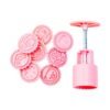 DIY Fondant Cake Mold Biscuit Cookie Cutters Baking Tools with 8 PCS Round Cartoon Patterns, 8 PCS Round Cartoon Patterns(Pink), 8 PCS Round Cartoon Patterns(White)