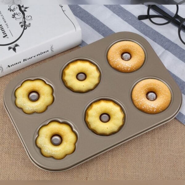 HC4103.jpg 3 Flowers Type Donuts Cookie Mold Gold 6 Cups Cake Mold Baking Mold Cake Tools Bakeware Kitchen Accessories