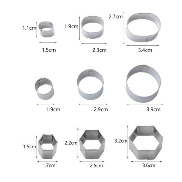 24 PCS / Set Stainless Steel DIY Cookie Biscuits Molds Geometry Baking Tools (Octagon), HC4340A, HC4340B, HC4340C