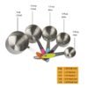 kn650 10 in 1 Colorful Stainless Steel Measuring Spoon Cake Mold Baking Tool Set