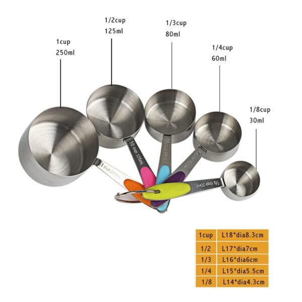 kn650 10 in 1 Colorful Stainless Steel Measuring Spoon Cake Mold Baking Tool Set