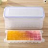 Small Square Ice Mold Trays Multi-layer Mold with Cover Ice Storage Box, 4 Layers