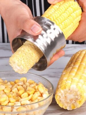 Round Shaped 304 Stainless Steel Household Corn Cutter Cob Corn Stripper Kitchen Tool