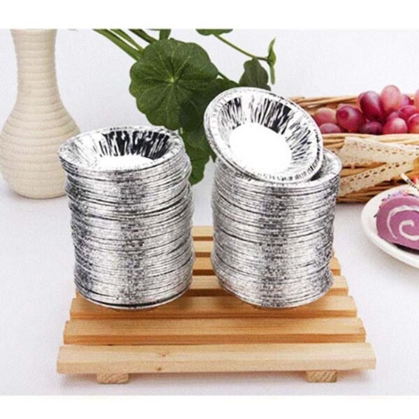 HC8317_6.jpg 100pcs / Pack Aluminum Foil Egg Tart Cup Cake Holder, Size: 7.5 x 4 x 2cm