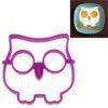 Cartoon Owl Shape Egg Frying Ring Mold Silicone Egg Fried Mould Omelette Mold(Purple)