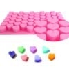Creative Heart Shape 55-Grid Ice Cube Tray(Pink)