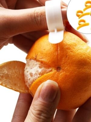 10pcs Ring Type Lemon Orange Tangerine Opener Peeler Peel Slicer Cutter Fruit Skin Remover Knife Helper, Random Color Delivery