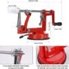 3 in 1 Multi-functional Fruit Peeling Slicing Stoning Peeler Machine(Red)