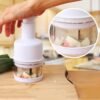 Stainless Steel Onion Cutting Instrument / Ginger Garlic Cutter, Size: 22x8x8cm, Random Color Delivery