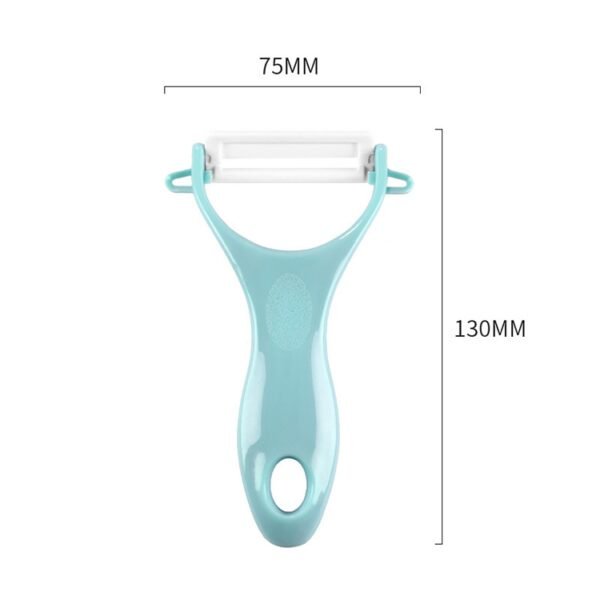 S-KA-0511RG_1.jpg T Shaped Ceramic Skin Peeler with Durable ABS Handle, Random Color Delivery, T Shaped Peel Knife