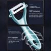 S-KA-0511RG_2.jpg T Shaped Ceramic Skin Peeler with Durable ABS Handle, Random Color Delivery, T Shaped Peel Knife