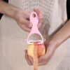 S-KA-0511RG_6.jpg T Shaped Ceramic Skin Peeler with Durable ABS Handle, Random Color Delivery, T Shaped Peel Knife