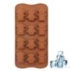 S-KA-0887.jpg Lovely Robot Shape 12-Grid Ice Cube Tray(Brown)