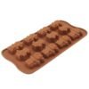 S-KA-0887_2.jpg Lovely Robot Shape 12-Grid Ice Cube Tray(Brown)