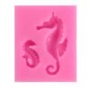 TBD0108694501A-1.jpg 2 PCS Hippocampus DIY Modeling Mold Fondant Silicone Cake Chocolate Mold Baking Tool, Hippocampus Shape(Pink), Hippocampus Shape(Gray)