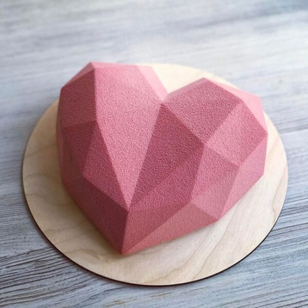 3 PCS Diamond Love DIY Cake Silicone Mold Sponge Baking Tool Chiffon Mousse Dessert Mold