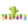 7 in 1 Creative Cactus Silicone Wine Bottle Stopper + Wine Glass Marker Set