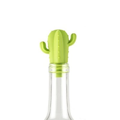 7 in 1 Creative Cactus Silicone Wine Bottle Stopper + Wine Glass Marker Set