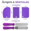 106 in 1 Cake Turntable Set Stainless Steel Decorating Mouth Cake Decorating Baking Tool, 106 PCS/Set Purple, 106 PCS/Set Blue