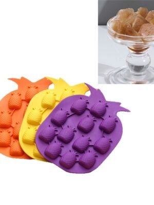 5 PCS Pineapple Creative Silicone Ice Tray Ice Maker Ice Mold, Random Color Delivery