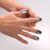 4 PCS / Set Adjustable Stainless Steel Finger Hand Guard Finger Protector Knife Slice Chop Safe Cooking Tools