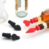 Silicone Wine Stopper Poker Series Wine Stopper, 12 PCS Peach Heart Shape, 12 PCS Poker Shape, 12 PCS Black Plum Shape, 12 PCS Red Square Shape